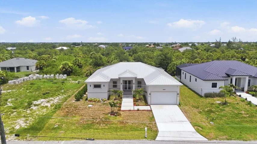 Drone shot of Lillian Circle home