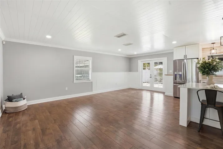 Family room and dining area combo