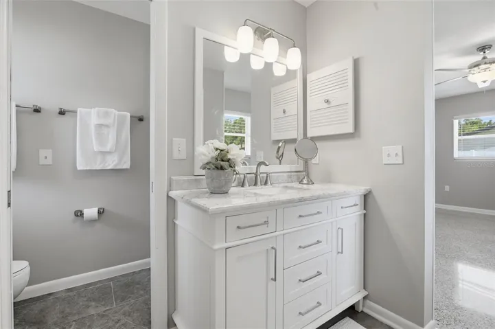 Vanity with separate water closet