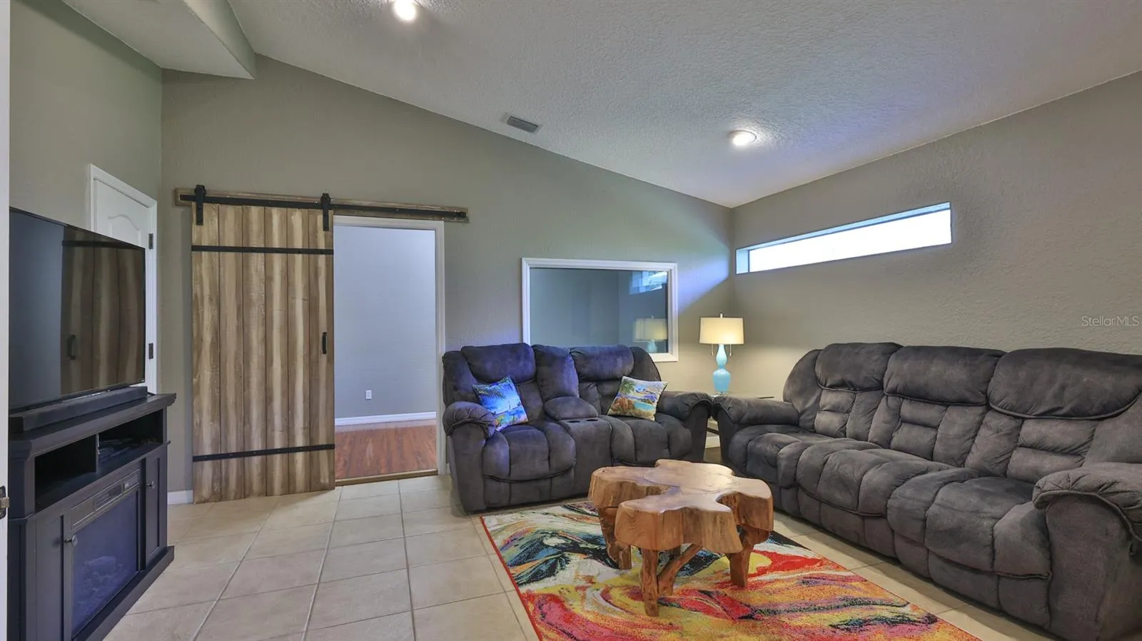 existing family room to...