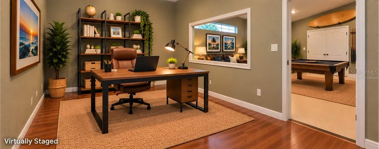 virtually staged office