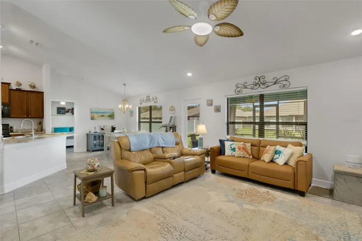 Extensive tile and wood laminate flooring for easy maintenance throughout.