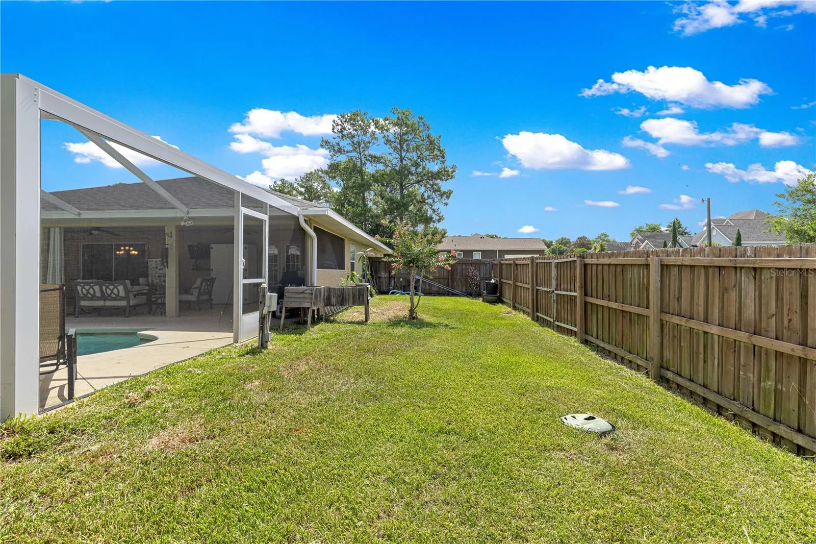 Fenced yard
