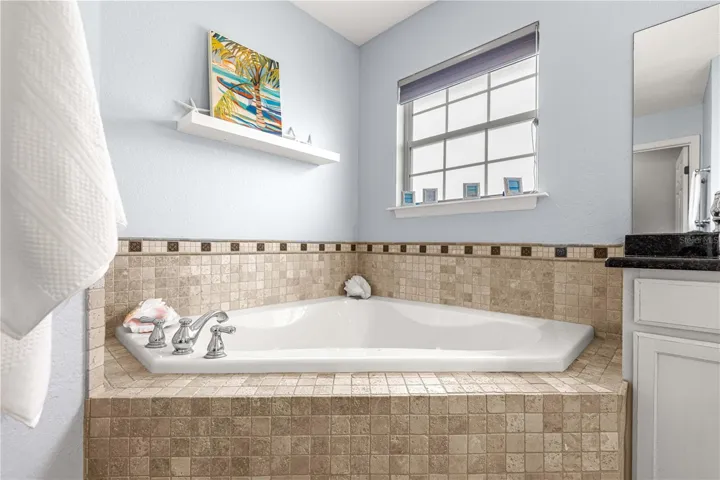 Garden tub in primary bath