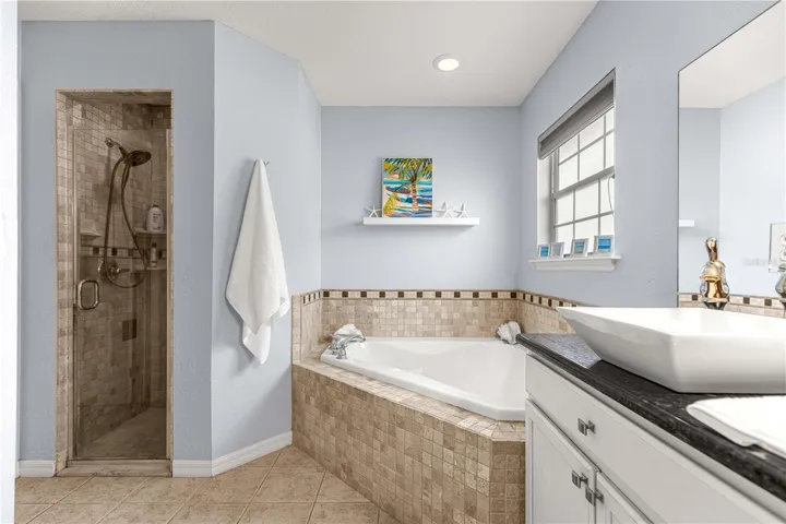 Natural light in primary bath