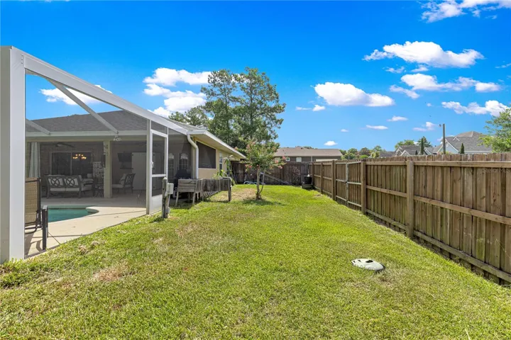 Fenced yard
