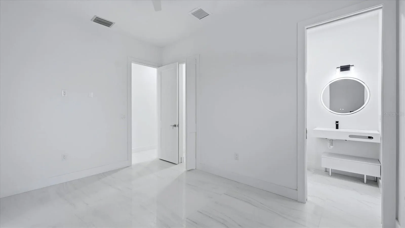 4th bedroom with attached bath and pool access