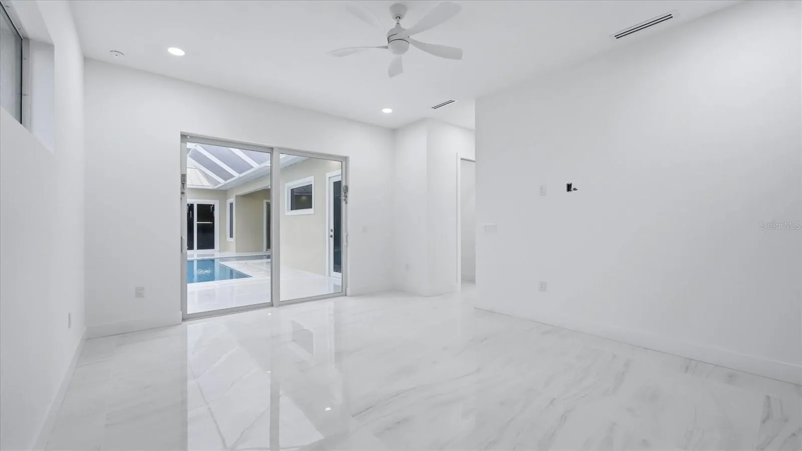 Primary bedroom to pool deck