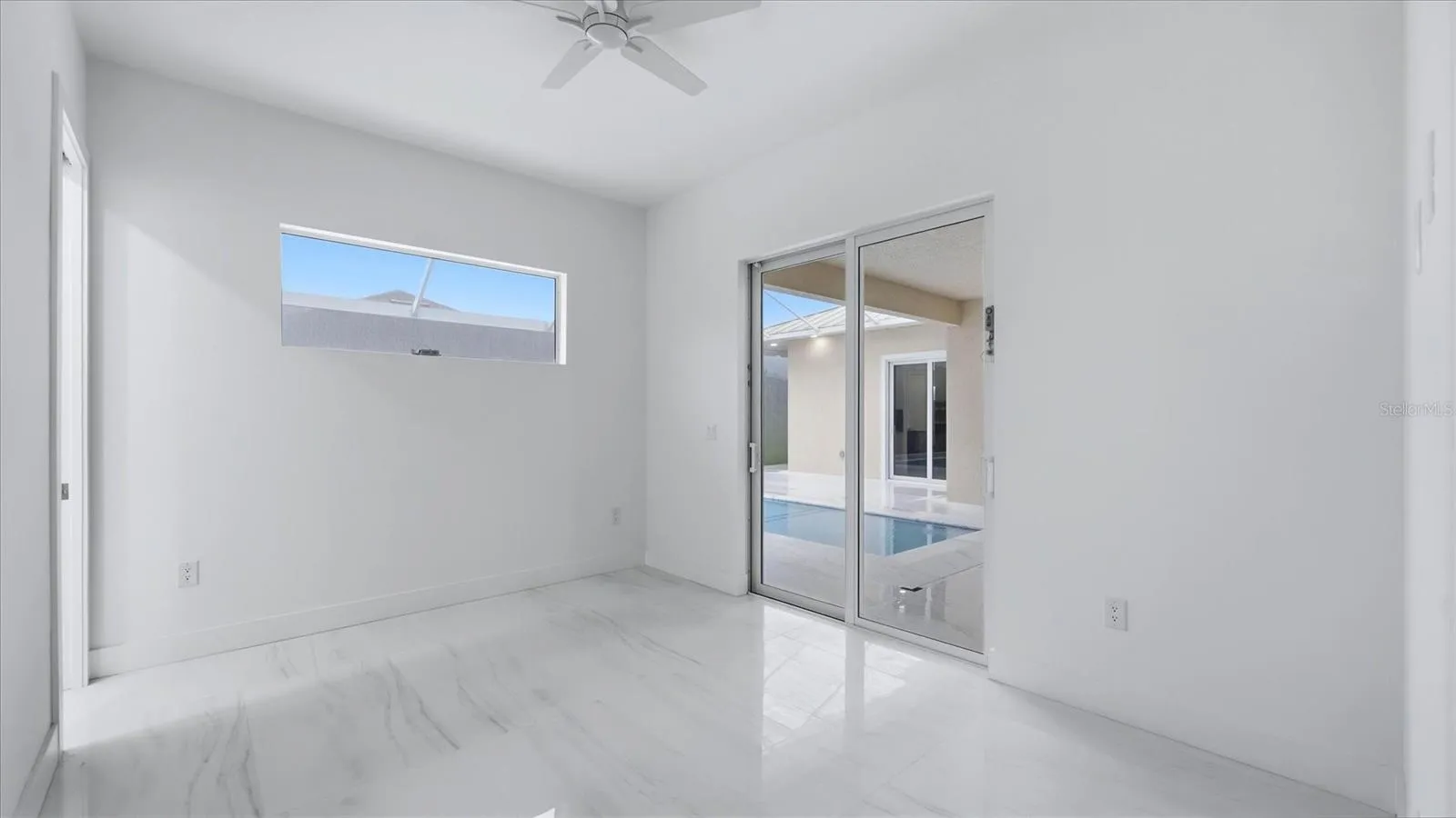 Bedroom 4 with pool view