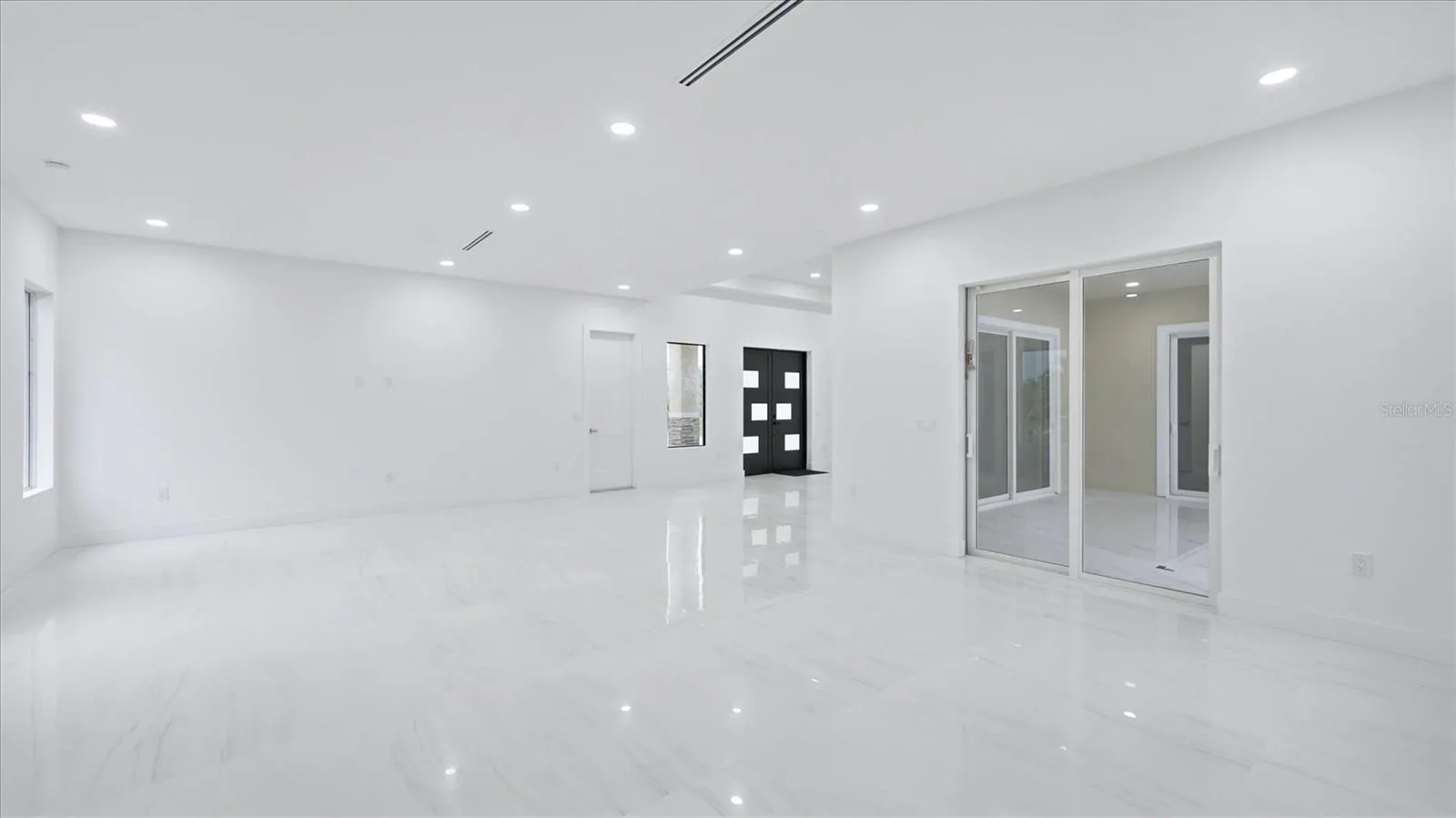 View from Kitchen to open floor plan