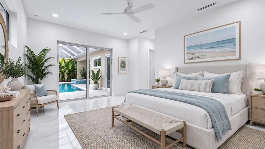 Virtually Staged Primary Suite