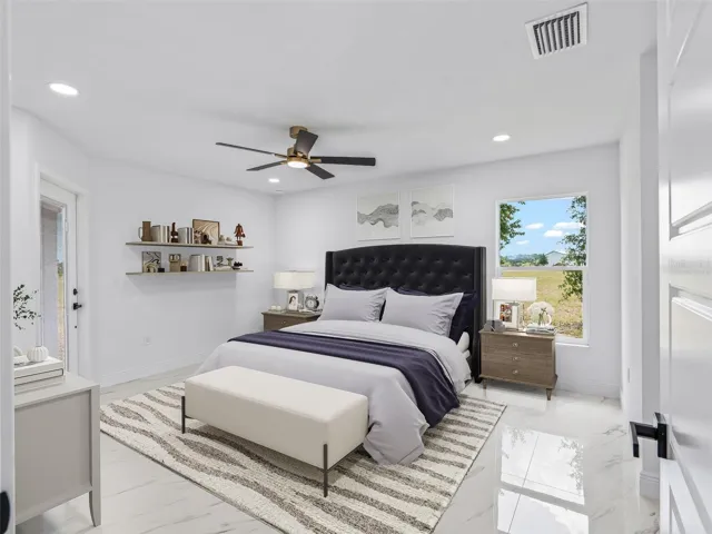 Virtually Staged Primary Bedroom