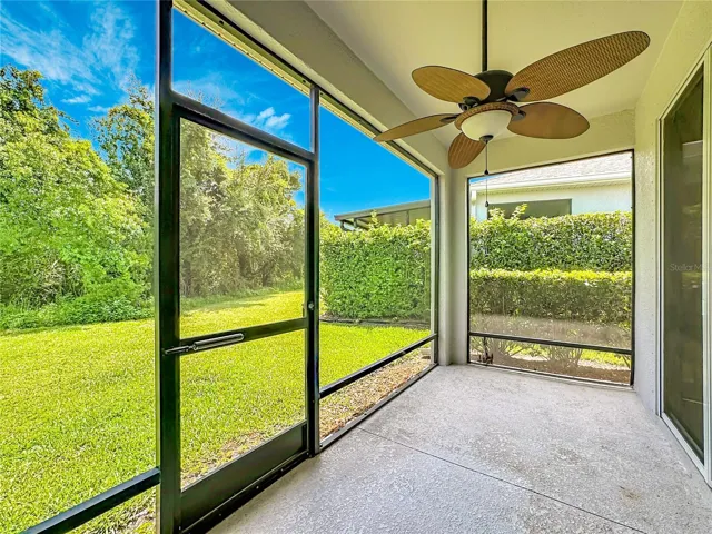 Enclosed lanai with conservation view