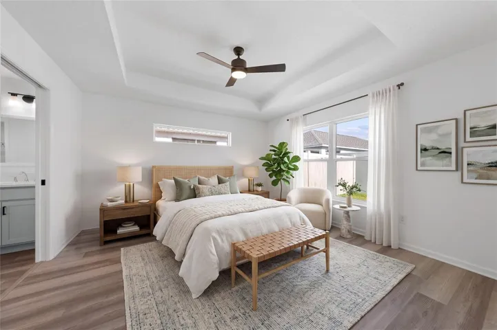 Master bedroom virtually staged