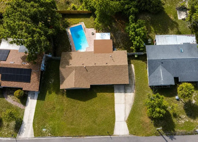 Aerial View of Spacious Lot