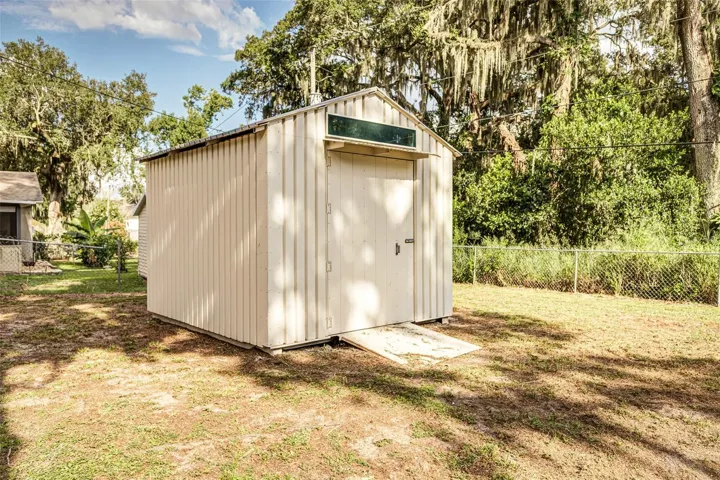 SHED IN BACKYARD