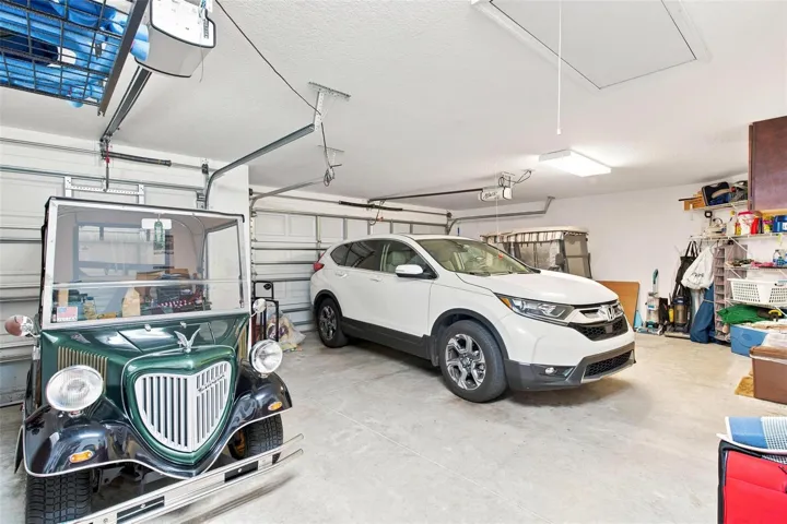 2 car garage plus golf cart garage.