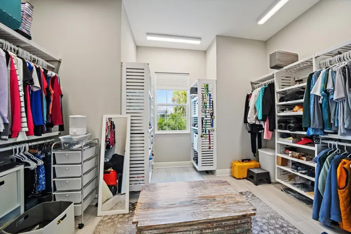 Custom built-in shelving.