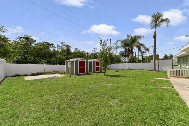 Backyard no rear neighbors and 2 sheds