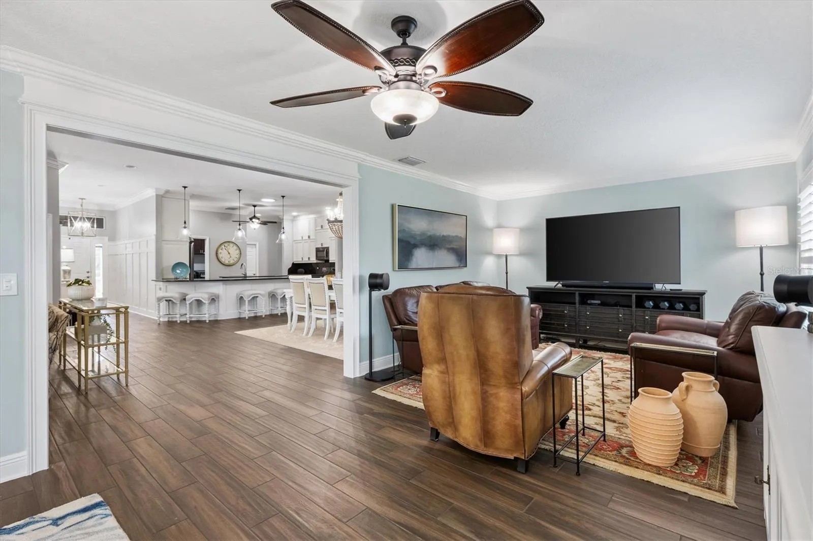 Family Room with View into Open Living Space