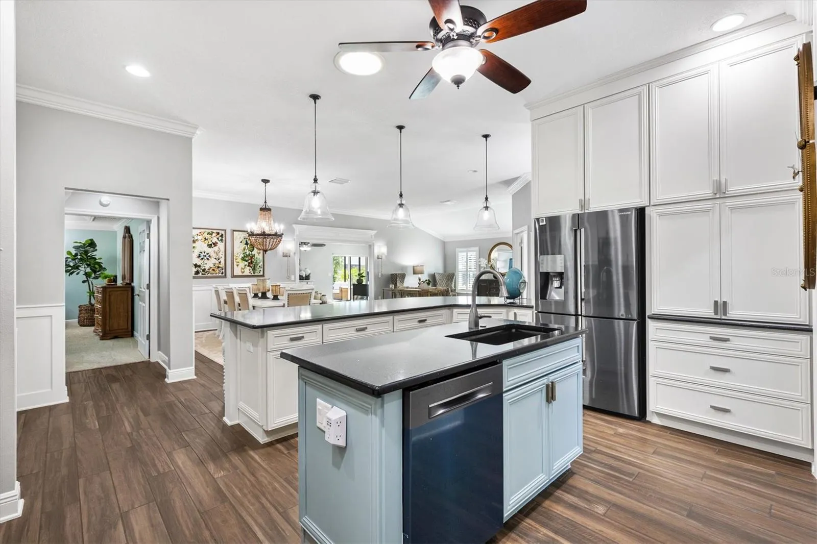 Kitchen with view of Laundry Room