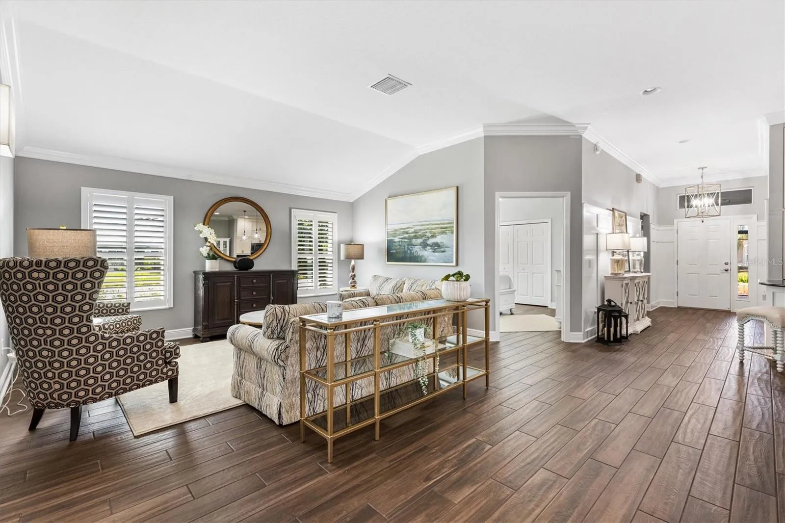 Living Room with view of Front Entrance