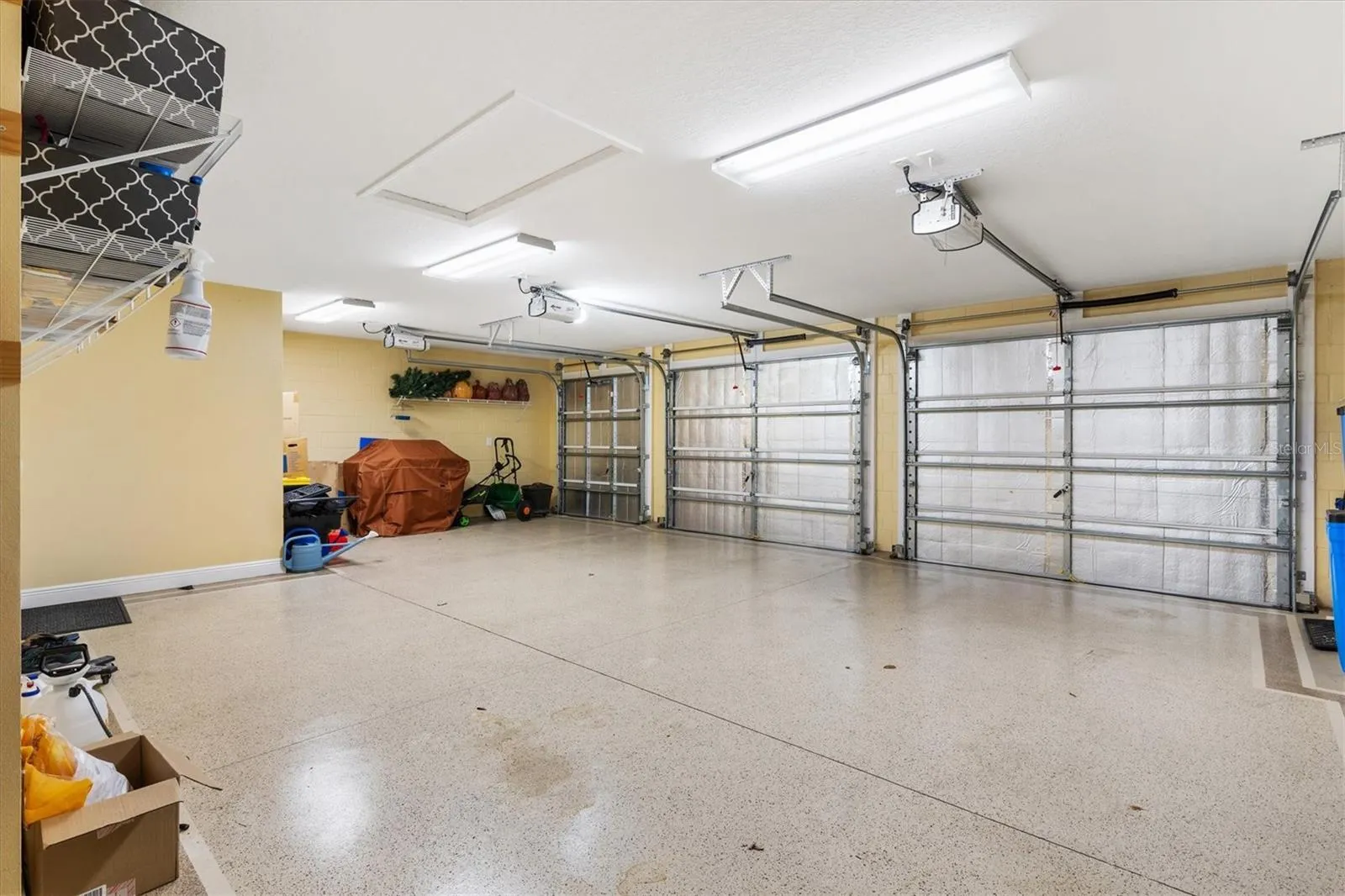 Two Car and Golf Cart Garage Interior