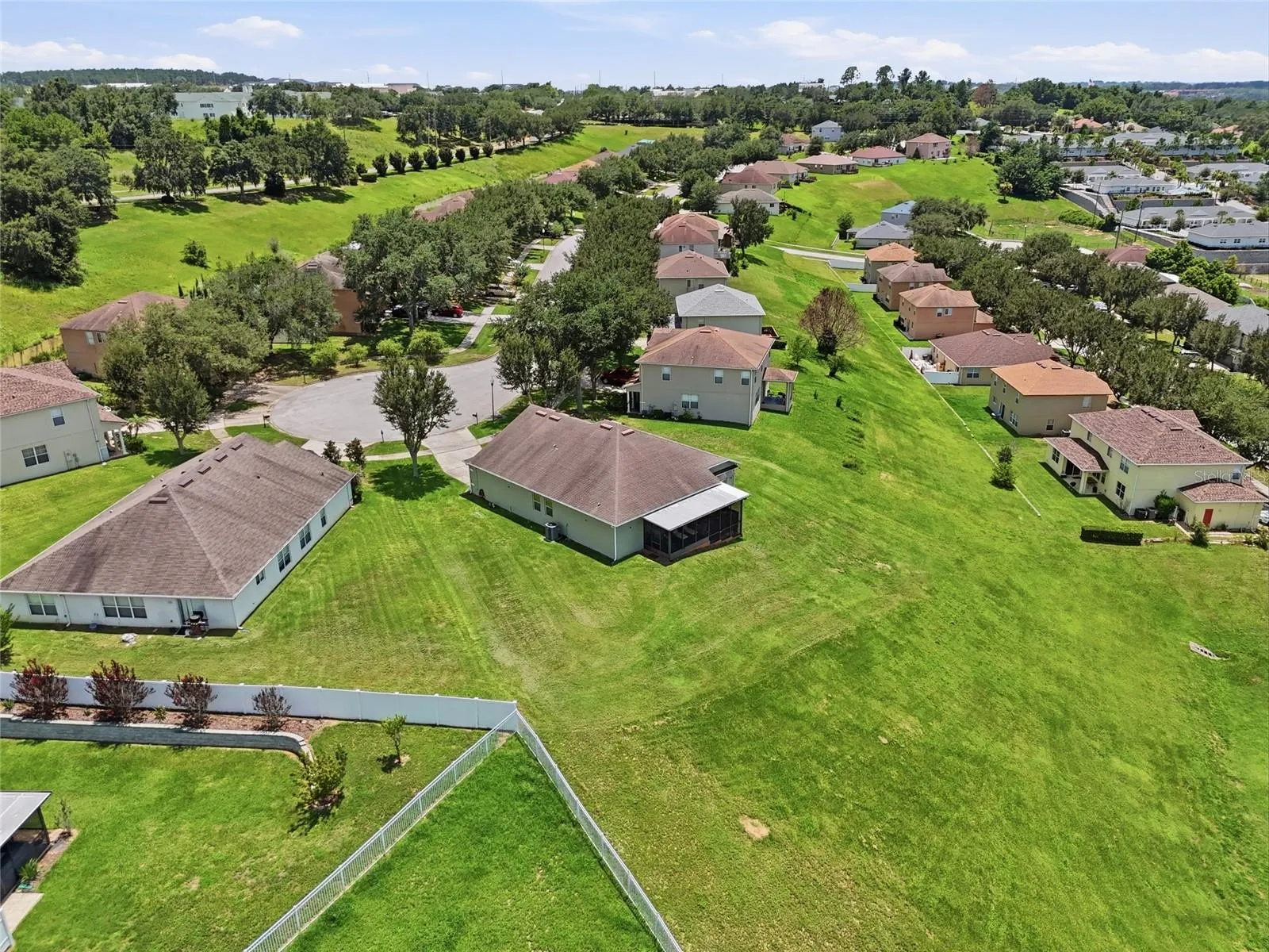 Aerial view of the Backyard