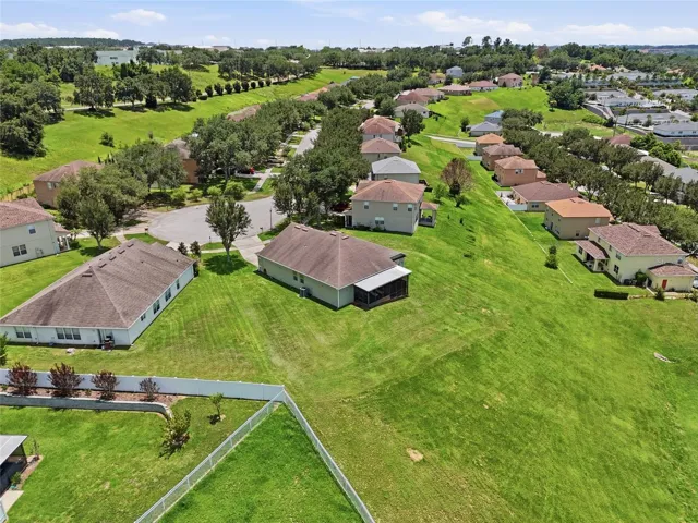 Aerial view of the Backyard