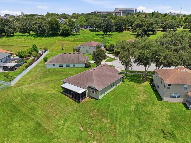 Aerial view of the Backyard