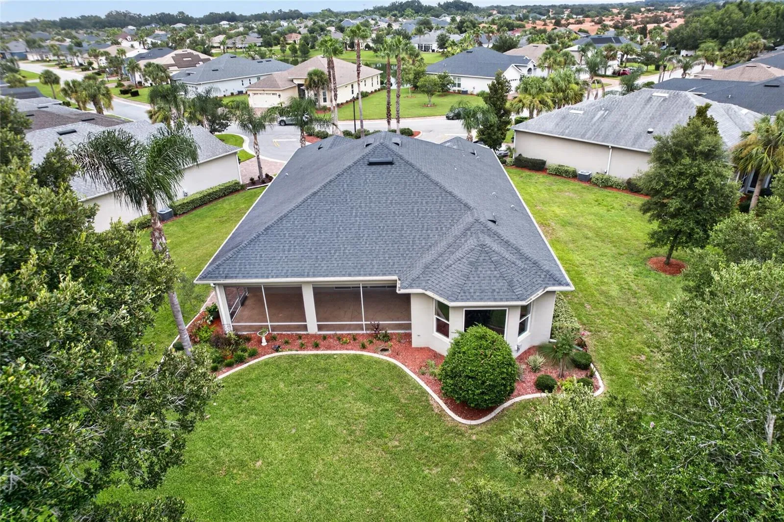 Arial shot of backyard-plenty of room for large pool