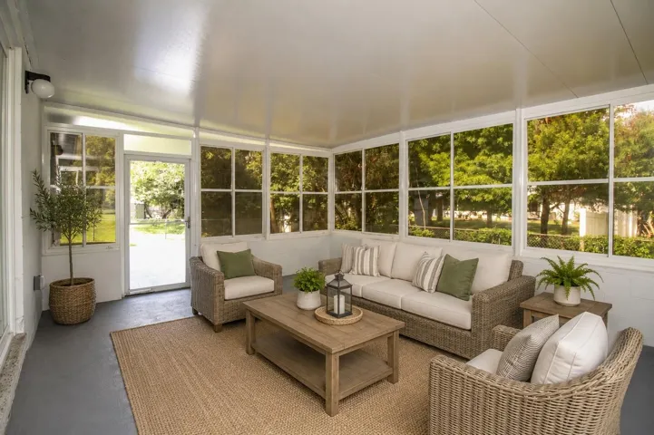 Patio staged