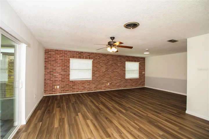 spacious great room and dining area
