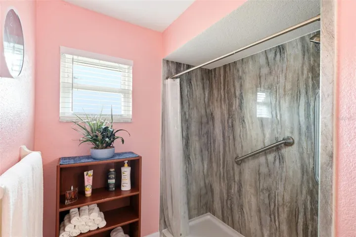 Bathroom with private and guest entrance