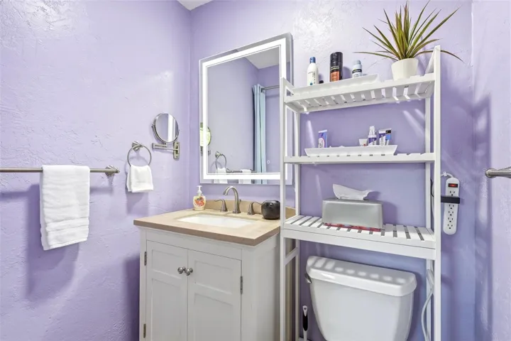 Updated half bath in second bedroom