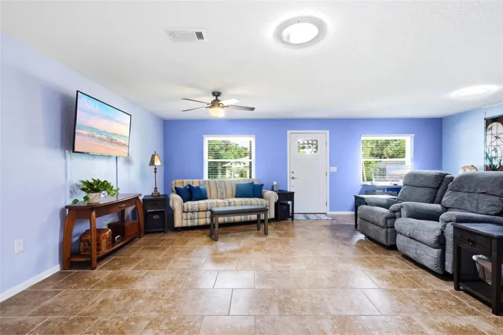 Living area from kitchen.