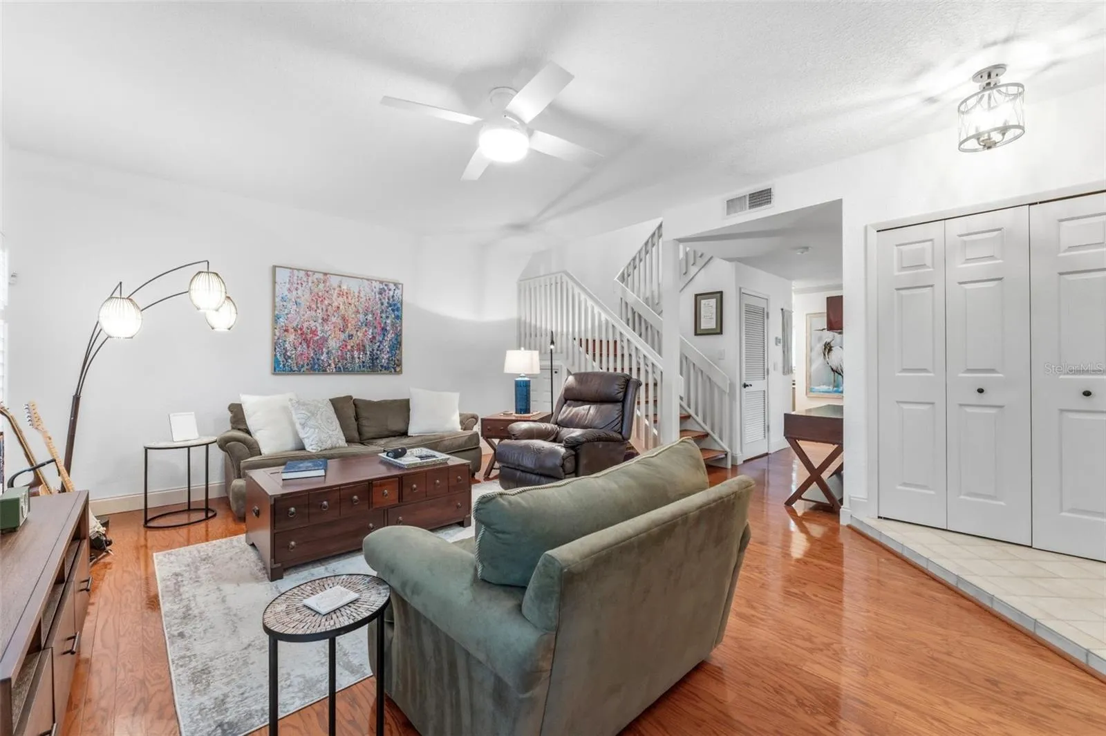 View of Living room from fireplace