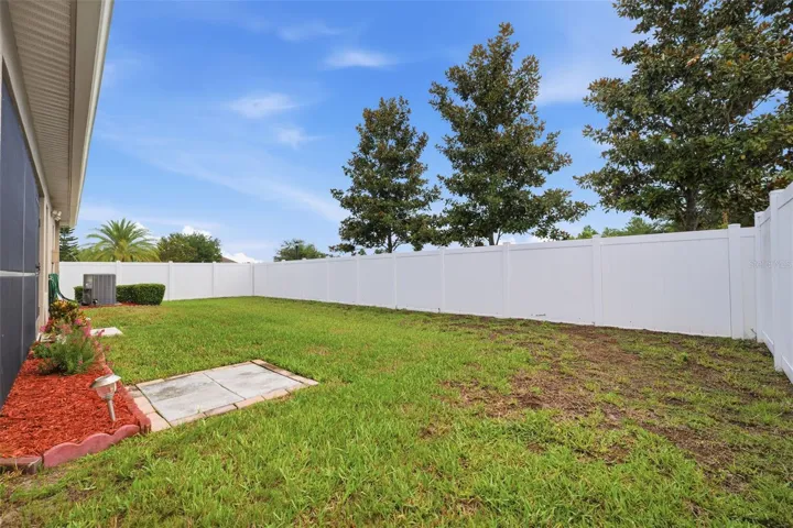 Vinyl fenced rear yard!