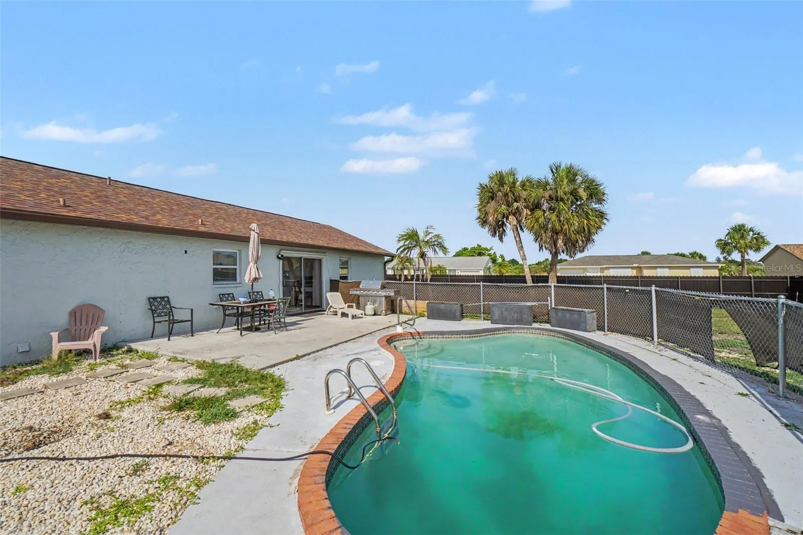 Large backyard