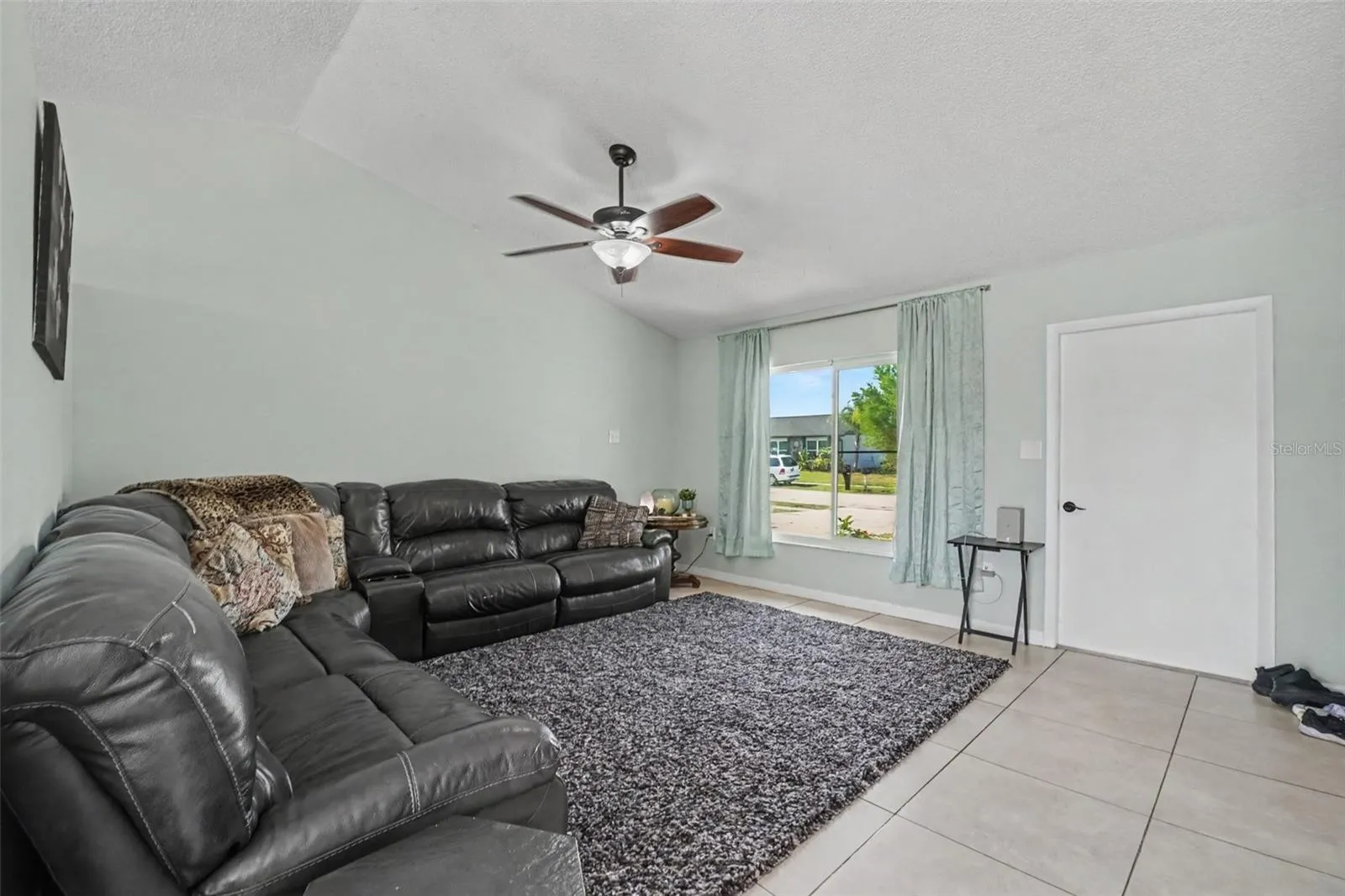 Front door into living room