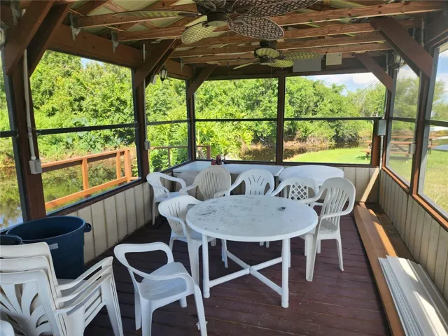 Boat house interior