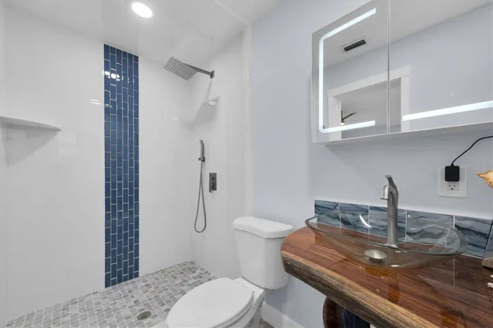 Large walk in shower