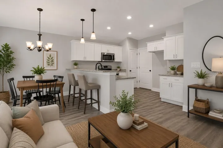 Virtually staged model home.