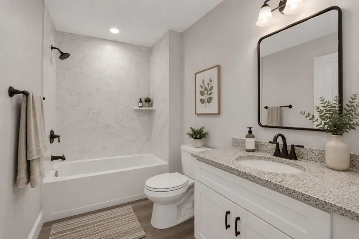 Virtually staged model home.