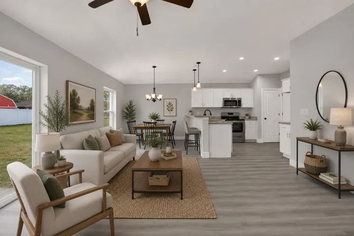 Virtually staged model home.