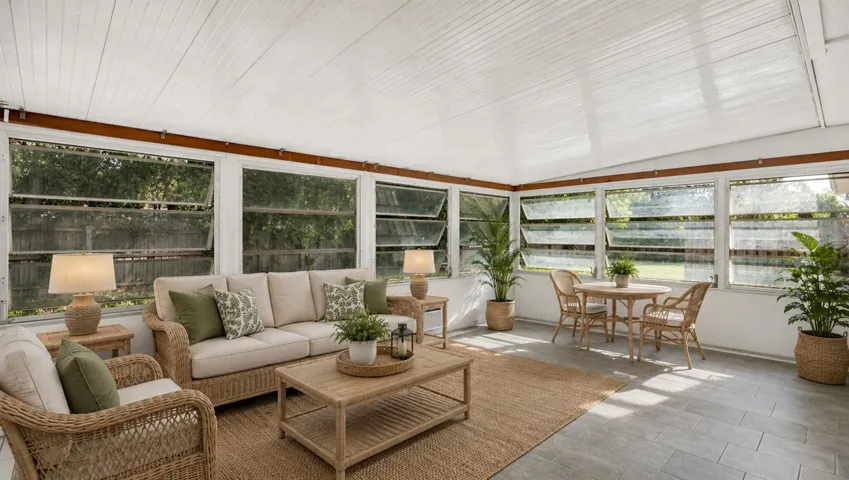 sunroom staged