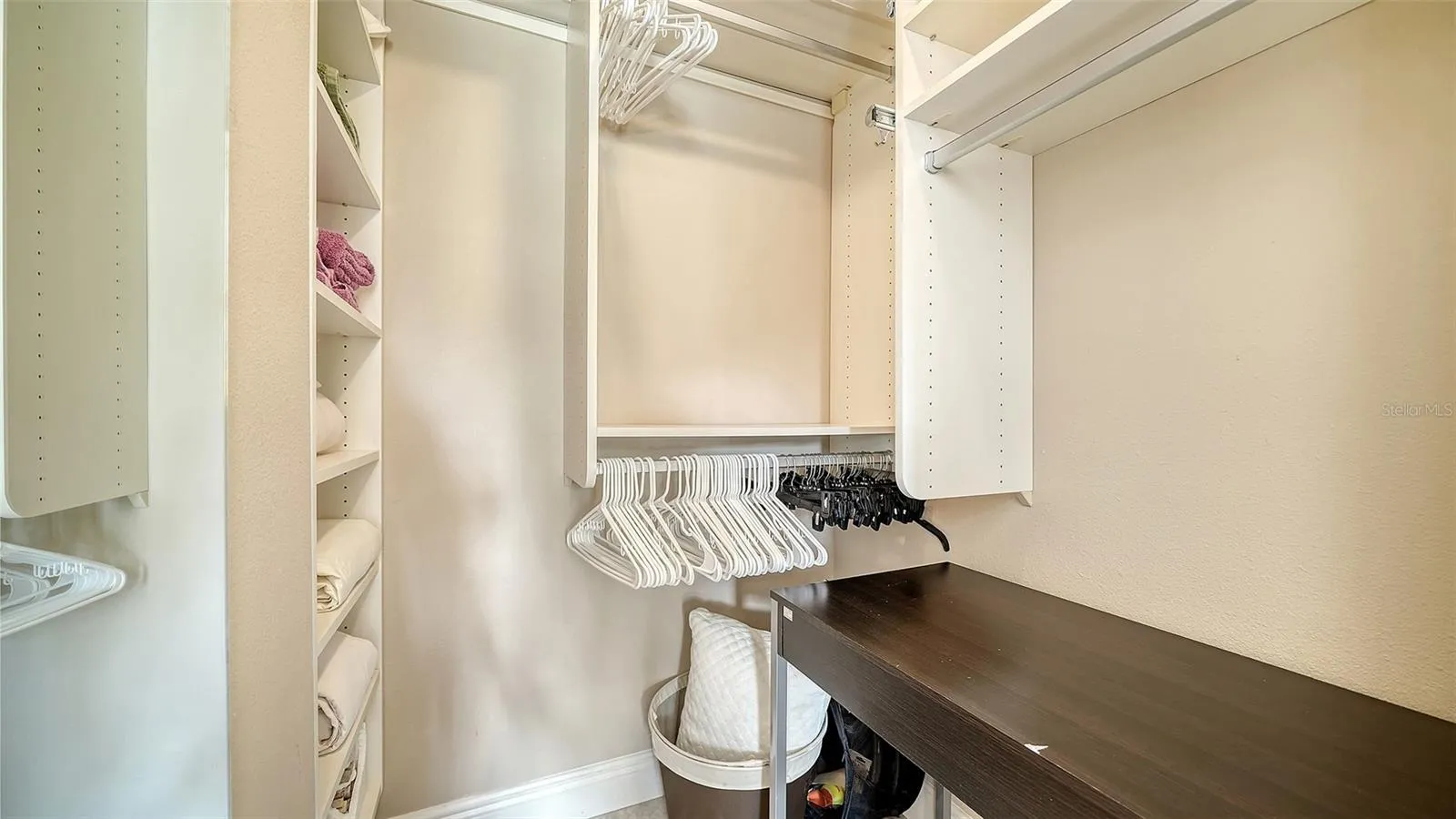 Guest room walk-in closet