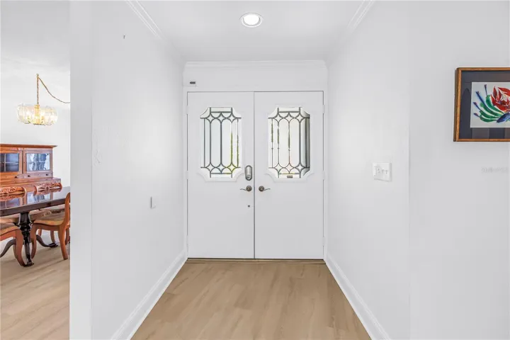 Double door front entry