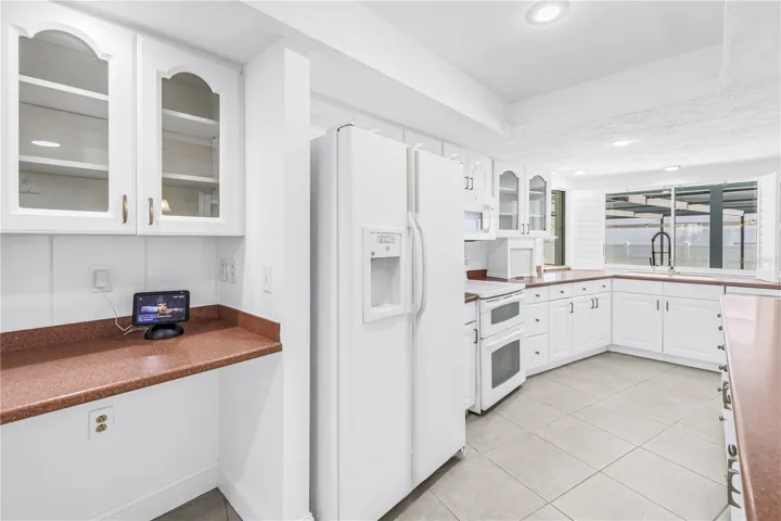Kitchen with built-in desk