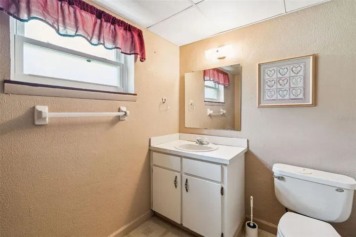 View of bathroom in the garage area